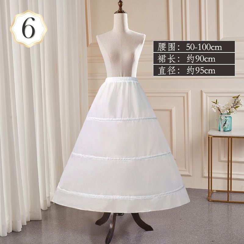 Wedding Dress With Long Train, Corset, And Fishbone Support, New Bridal Wedding Dress With Long Petticoat, Oversized Floral Wedding Gown, Carmen Petticoat - Image 1